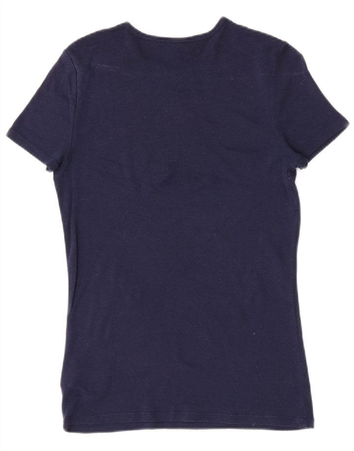 Ralph Lauren Camiseta gráfica para mujer Top UK 12 Medium Azul marino Algodón