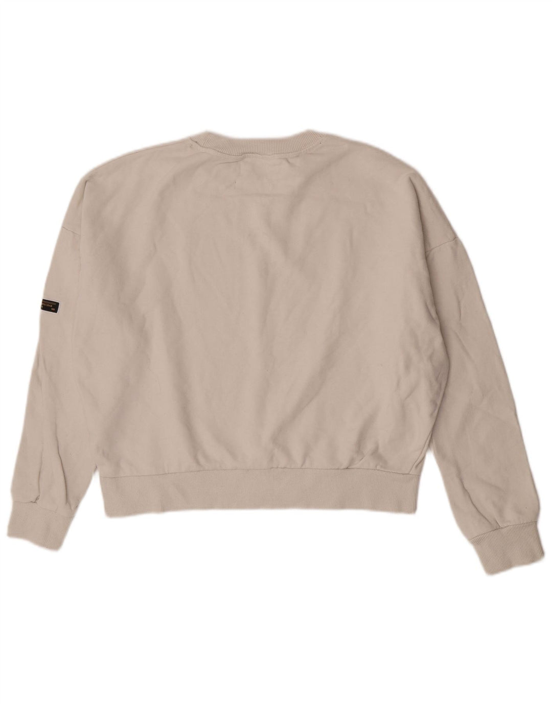 Superdry Mujer Gráfico Oversize Sudadera Jumper UK 46 Large Blanco
