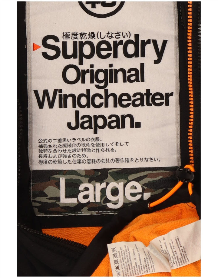 Superdry Chaqueta Cortavientos Windcheater para Mujer UK 46 Grande Negro