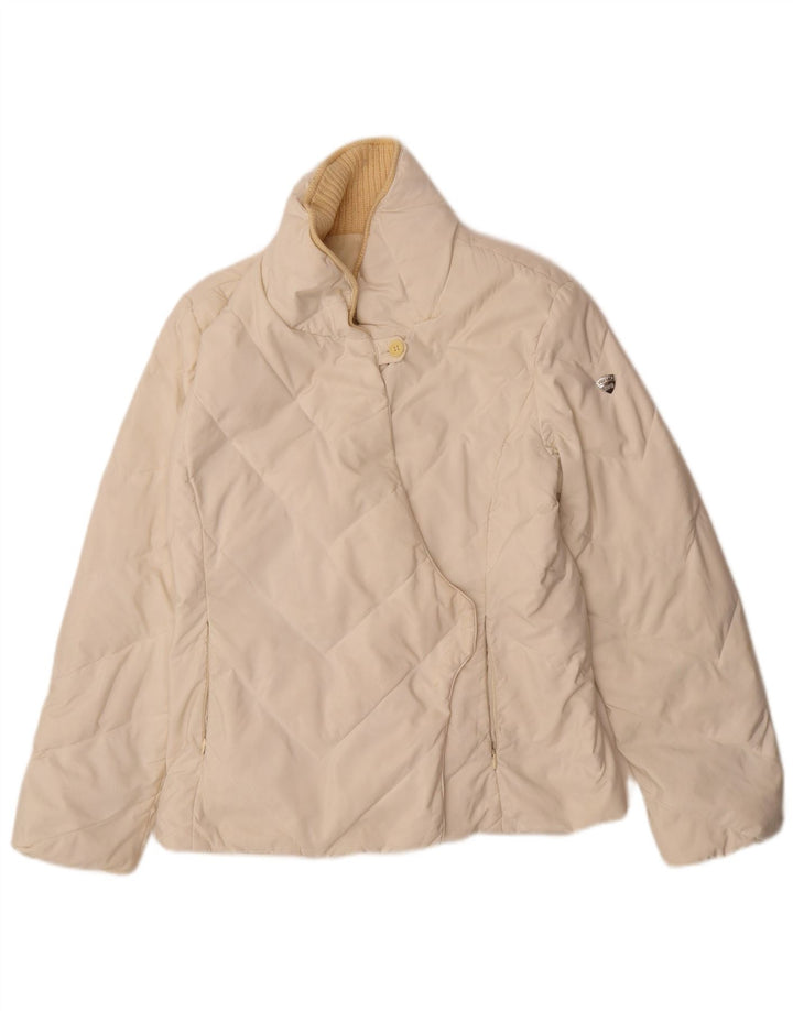 Post Card Chaqueta acolchada para mujer UK 10 Small White Polyamide
