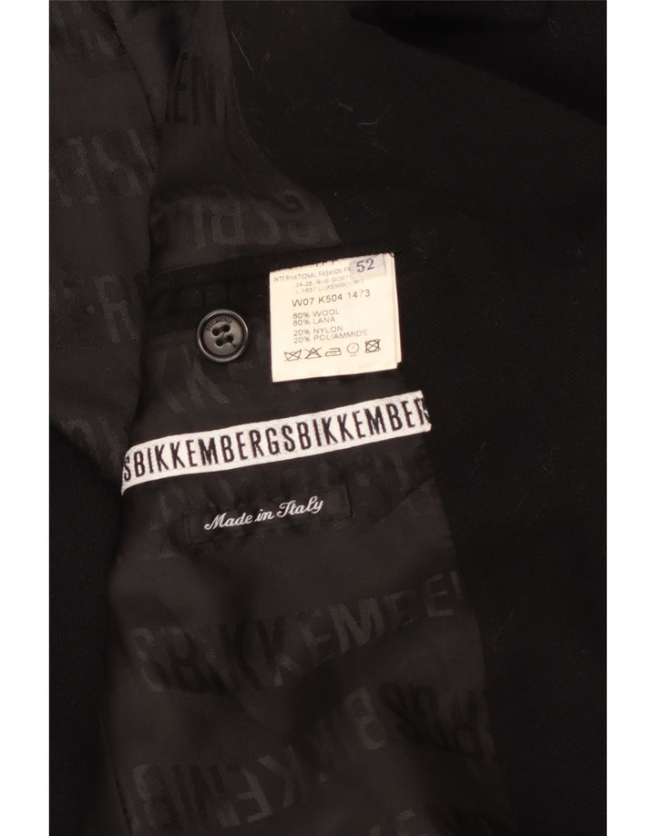 Abrigo Bikkembergs Hombre IT 52 XL Lana Negra