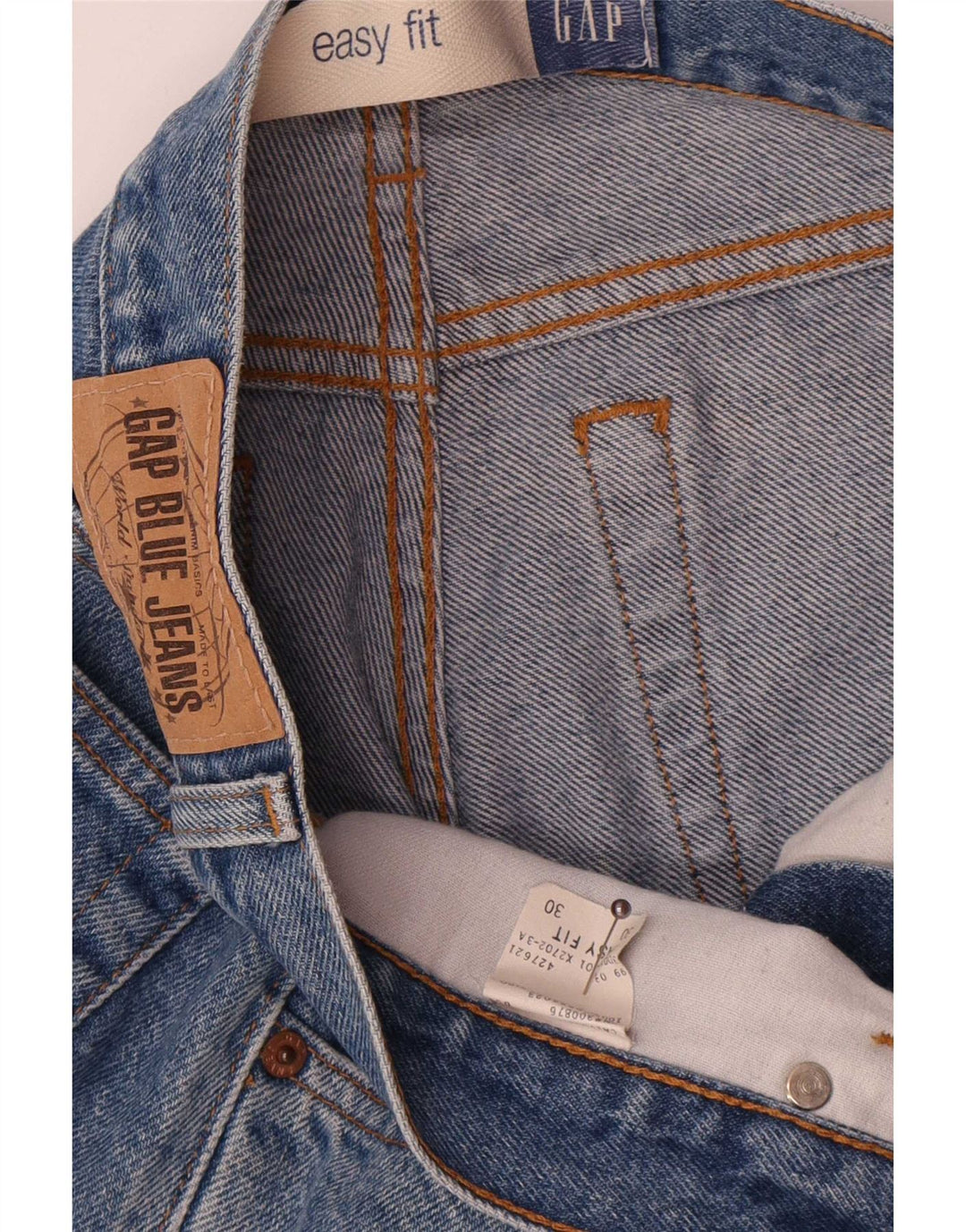 Vaqueros rectos de corte fácil para hombre Gap W30 L30 Algodón azul