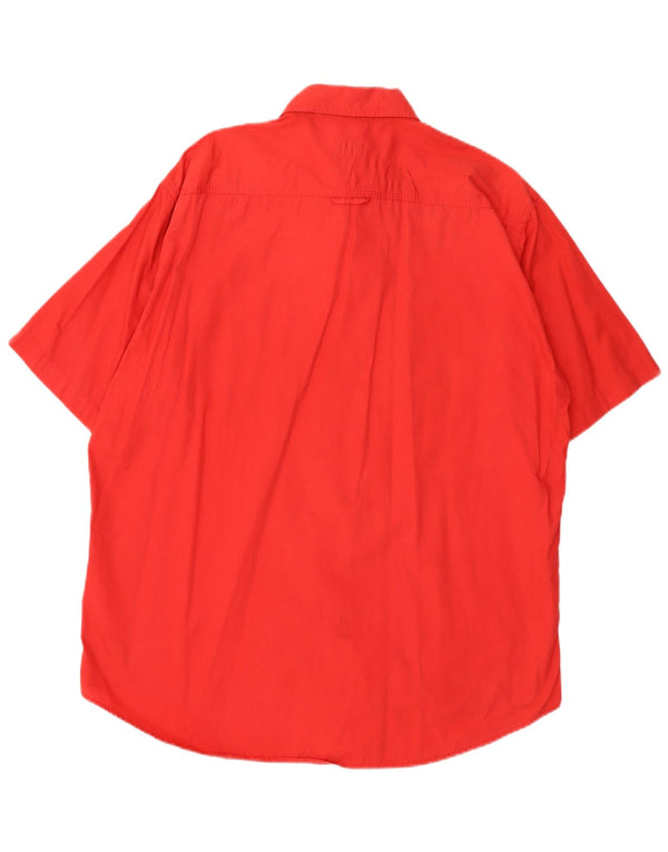 Levi's Camisa de manga corta para hombre de algodón rojo grande