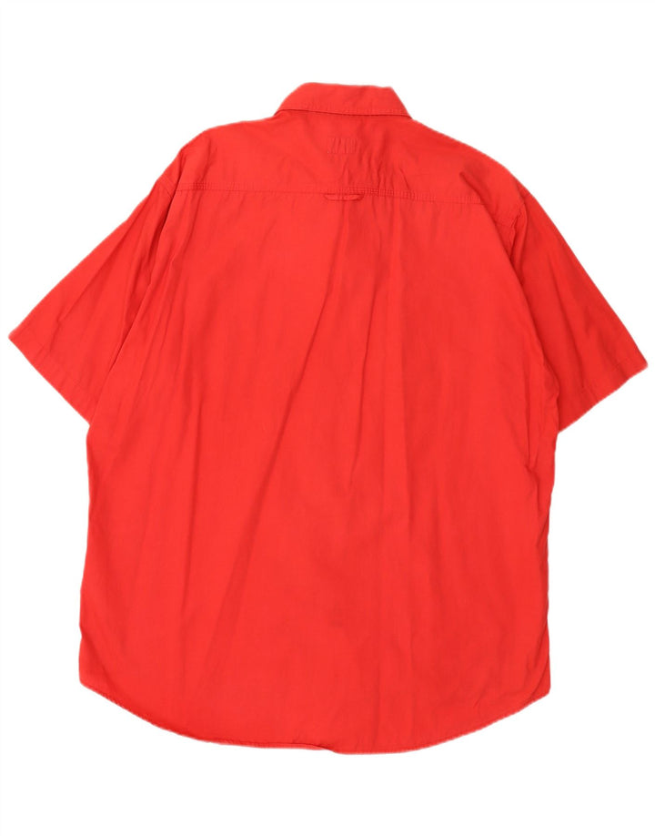 Levi's Camisa de manga corta para hombre de algodón rojo grande