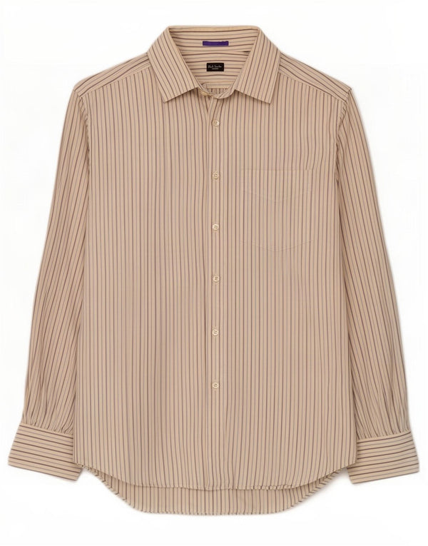 Camisa Paul Smith para hombre talla 16 1/2 grande a rayas blancas
