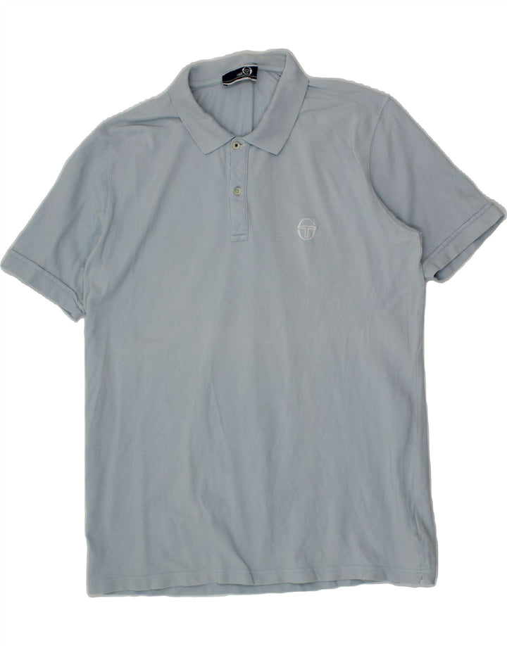 SERGIO TACCHINI Mens Polo Shirt Large Blue Cotton Vintage Sergio Tacchini and Second-Hand Sergio Tacchini from Messina Hembry 