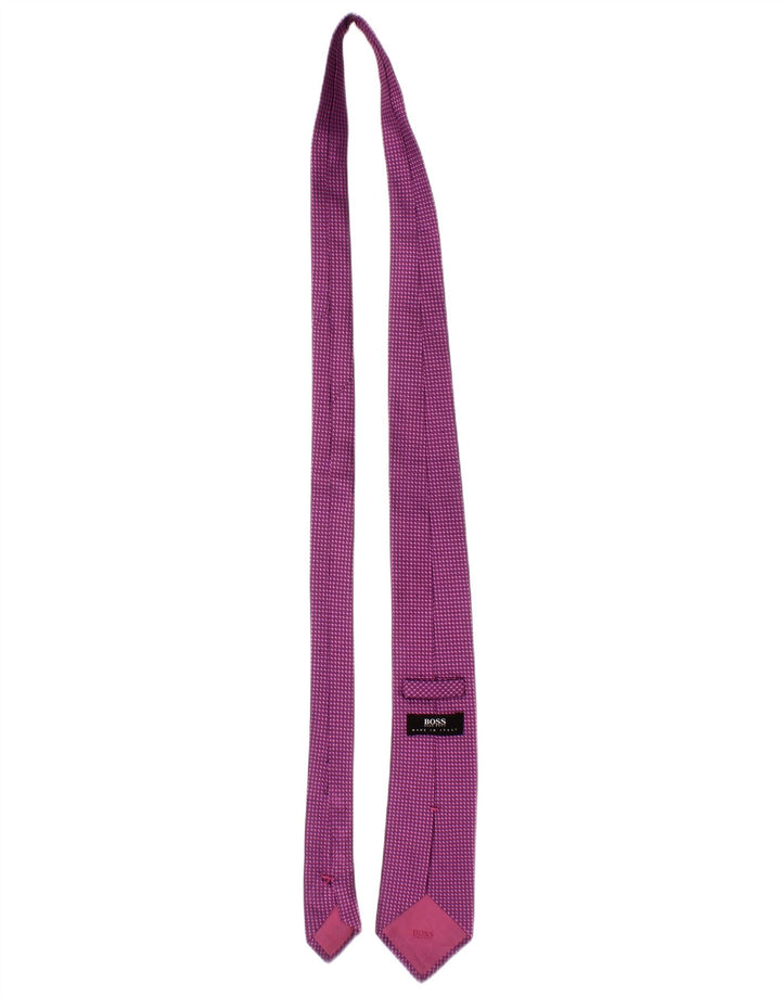 Corbata Hugo Boss para hombre Talla única Púrpura Manchada Clásica