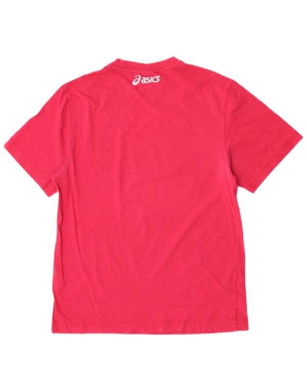 Asics Camiseta gráfica para mujer Top UK 10 Small Pink Cotton