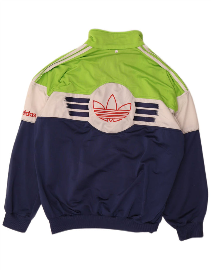 ADIDAS Chaqueta de chándal para hombre Reino Unido 42/44 Grande Azul marino Colorblock