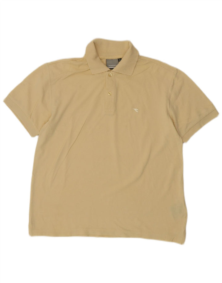 DIADORA Polo Hombre Algodón Amarillo Medio