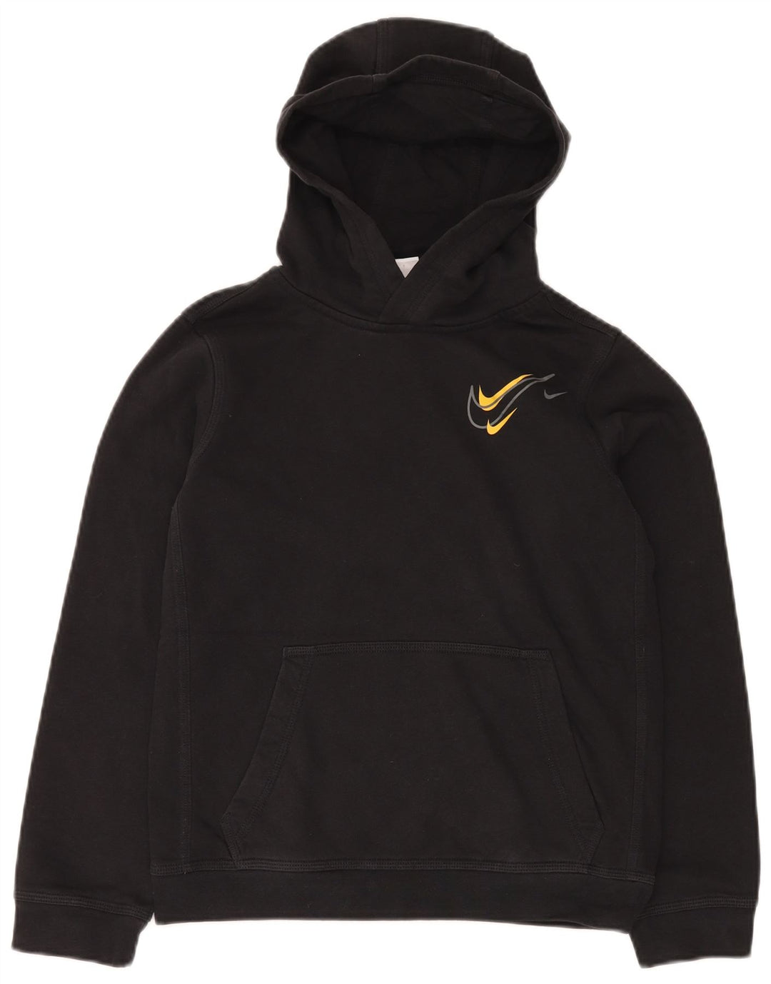 NIKE Sudadera con capucha para niños 12-13 años Grande Negro Algodón