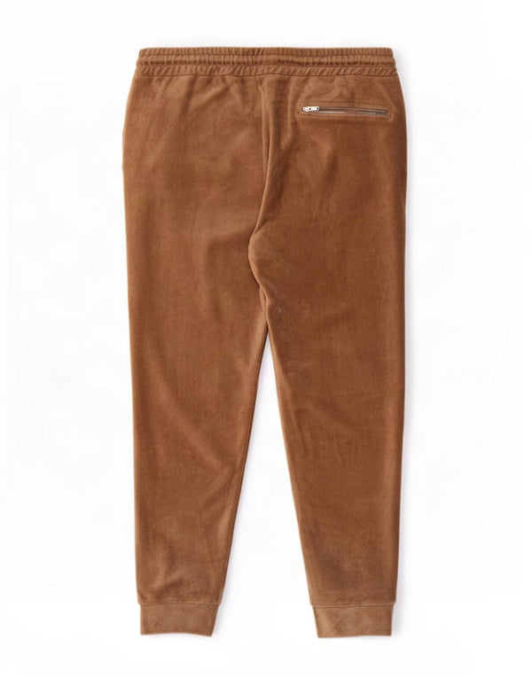 Reiss Mujer Terciopelo Chándal Pantalones Joggers UK 40 XL Algodón Marrón