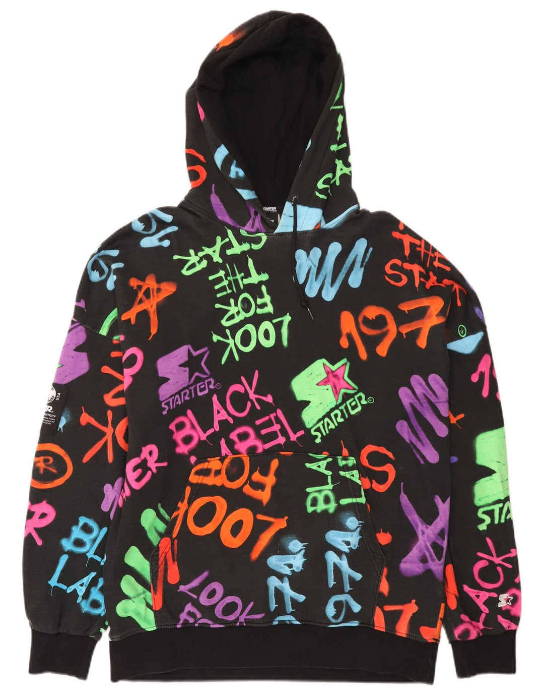Starter Sudadera Con Capucha Gráfica Para Hombre Jersey Mediano De Algodón Multicolor
