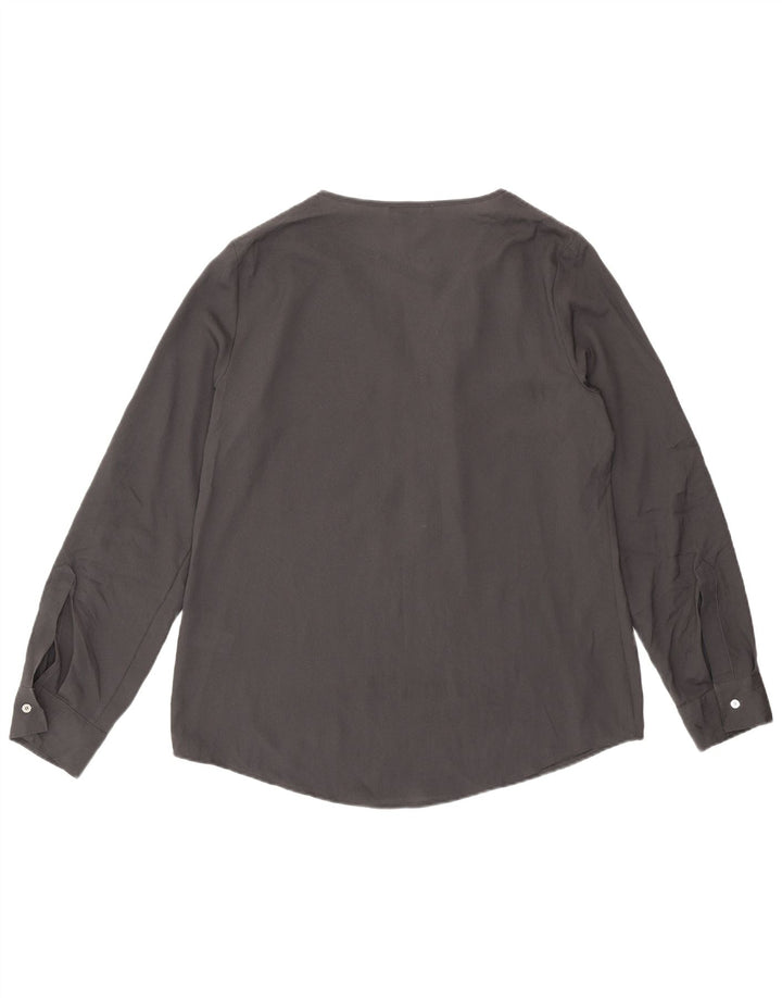 Calvin Klein Blusa de manga larga para mujer UK 44 Poliéster gris medio