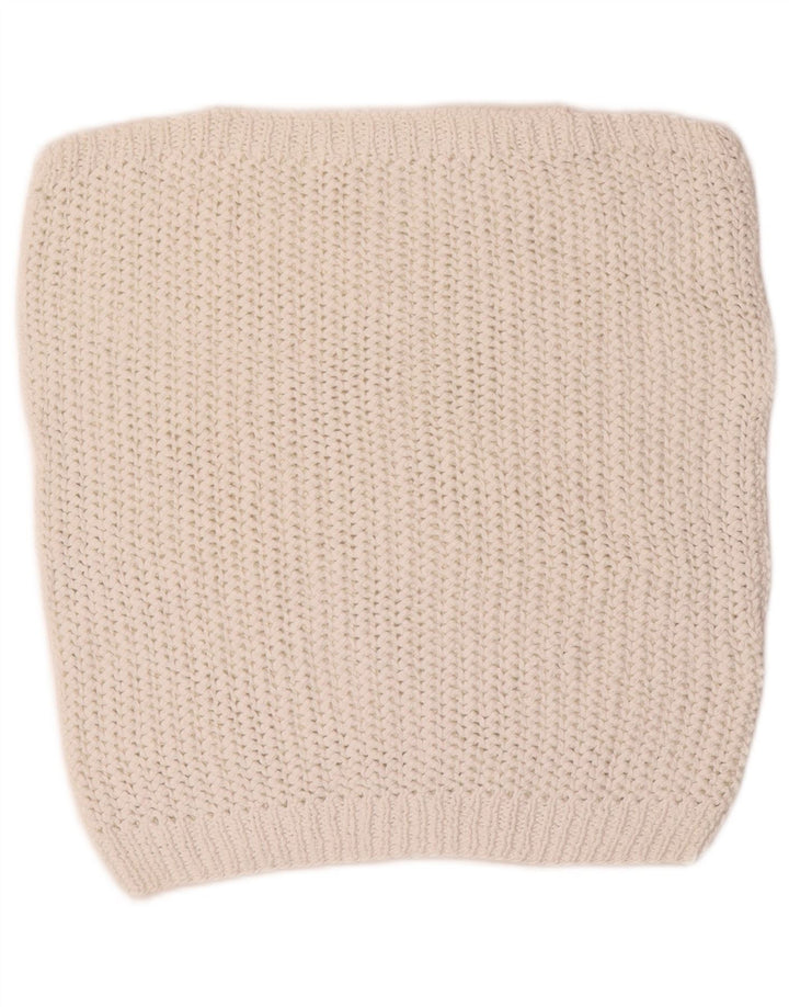 Vintage mujeres crop crochet chaleco camiseta Reino Unido 12 medio blanco