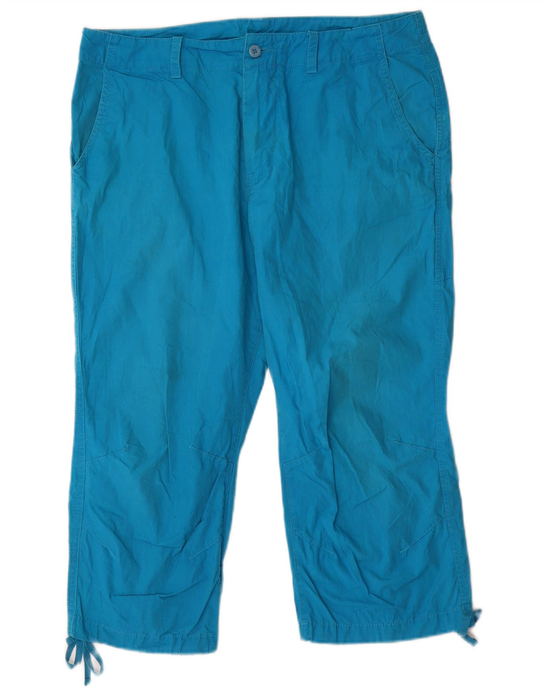 KAPPA Pantalones capri rectos de ajuste perfecto para mujer IT 48 XL W34 L20 Azul