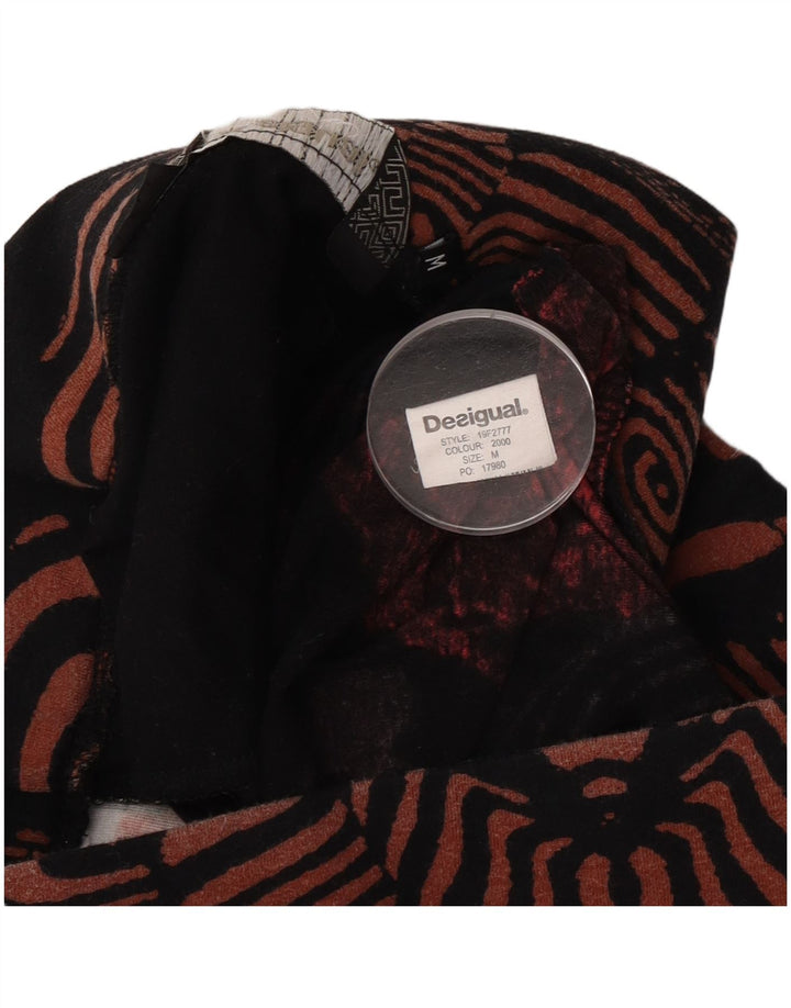 Desigual Mujer Falda Acampanada Gráfica Mediana W30 Black Patchwork