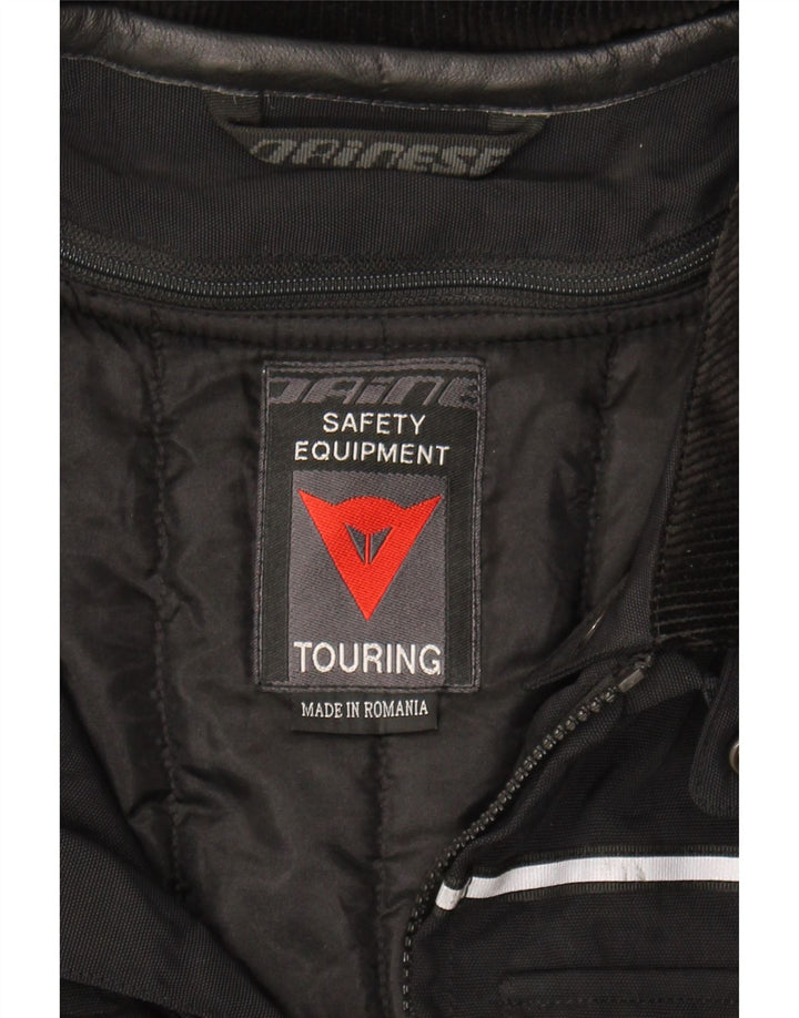 DAINESE Mens Graphic Racer Jacket IT 46 Small Black Nylon Vintage Dainese and Second-Hand Dainese from Messina Hembry 