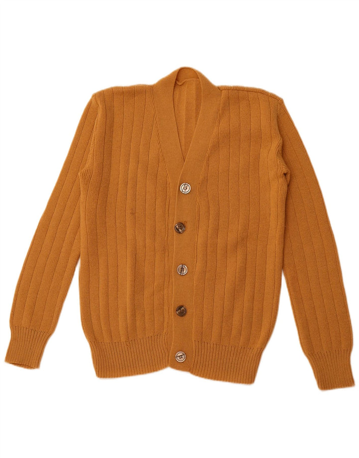 VINTAGE Womens Cardigan Sweater UK 12 Medium Brown