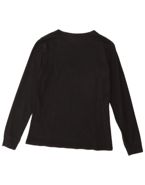 NIKE Top gráfico de manga larga para mujer UK 10 Small Black