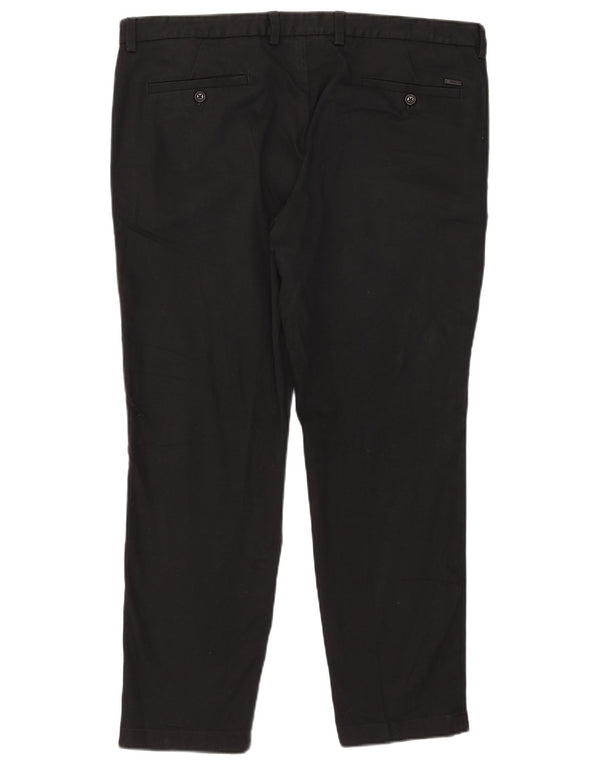 Hugo Boss Mens Slim Chino Pantalones W40 L28 Algodón Negro