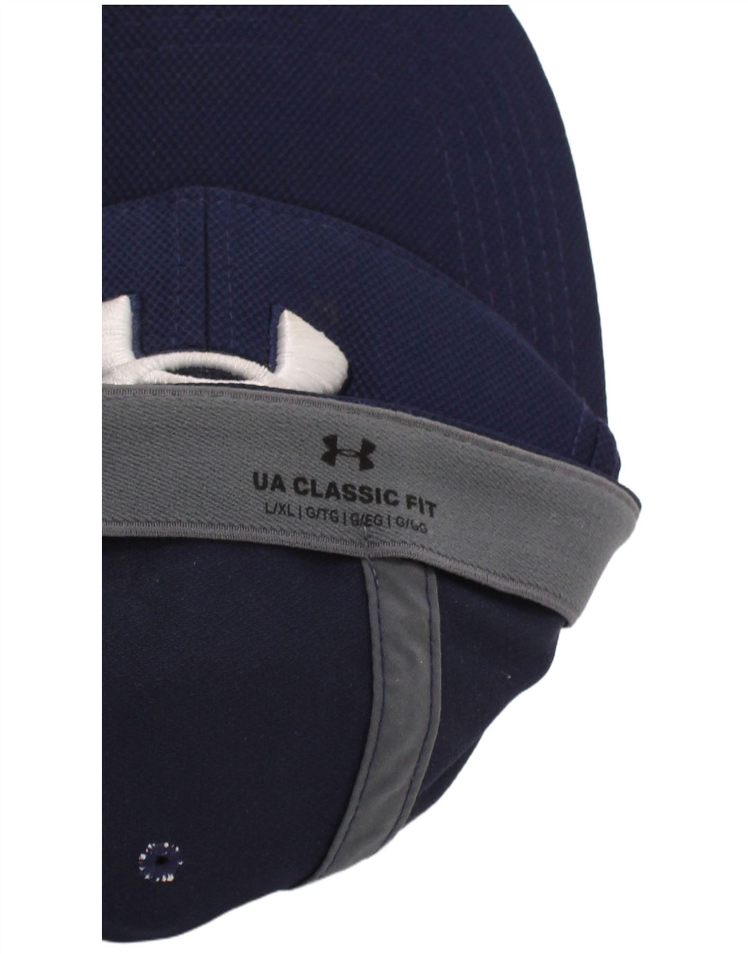 Under Armour Gorra de béisbol con ajuste clásico y gráfico para hombre, talla grande/XL, azul marino