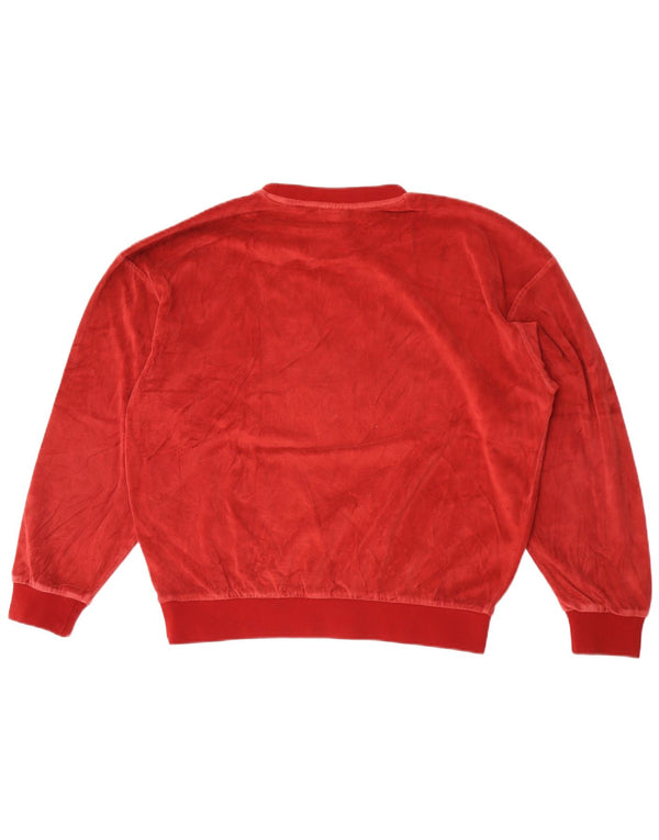 Kappa Sudadera de gran tamaño con gráfico para mujer UK 14 Medium Granate