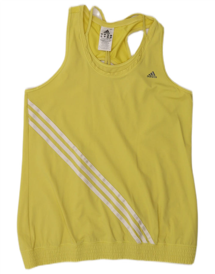 Adidas Mujer Climacool Chaleco Top UK 16/18 Grande Amarillo Poliamida