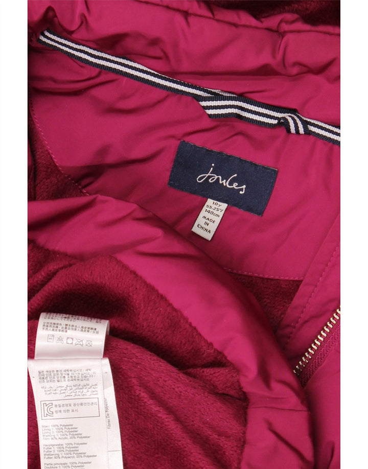 Joules Abrigo acolchado con capucha para niña 9-10 años Rosa Poliéster