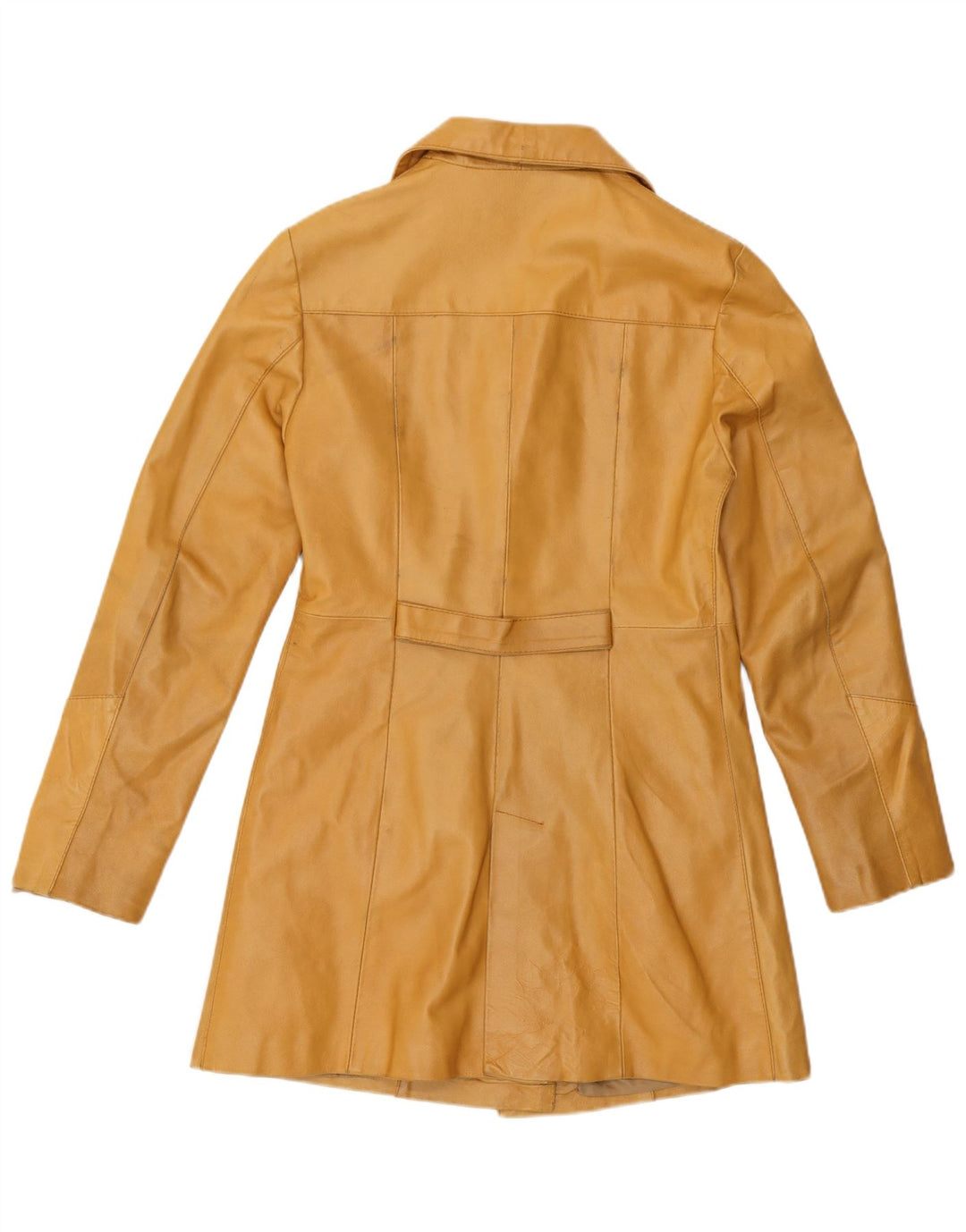 Terranova Abrigo de cuero para mujer UK 10 Small Beige Leather