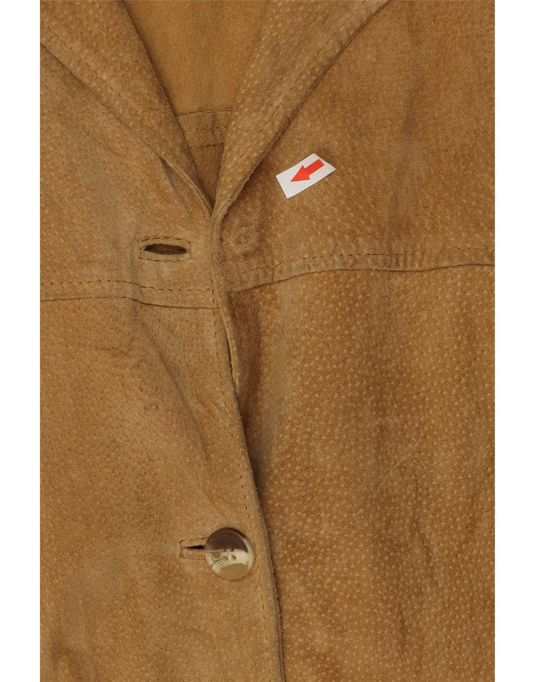 Abrigo vintage de ante para mujer IT 44 Cuero beige medio