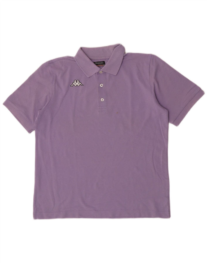 Polo Kappa Hombre Algodón Morado Medio