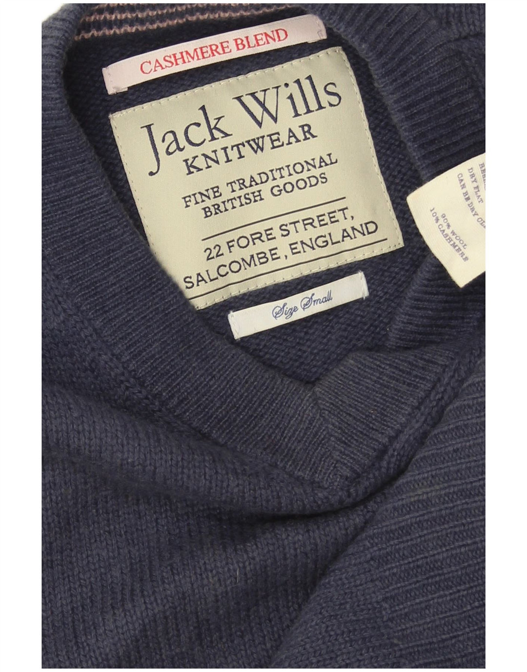 JACK WILLS Chaleco para hombre Camiseta sin mangas Pequeña Lana azul marino