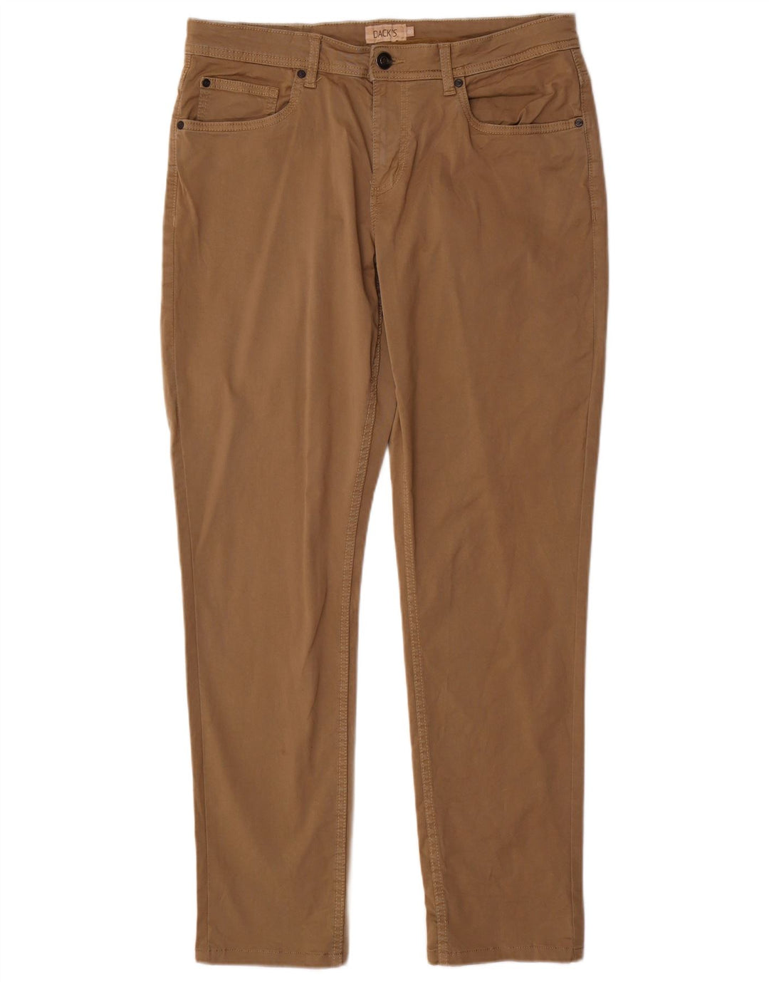 Dack's Pantalones casuales delgados para hombre IT 48 Medium W34 L31 Algodón marrón