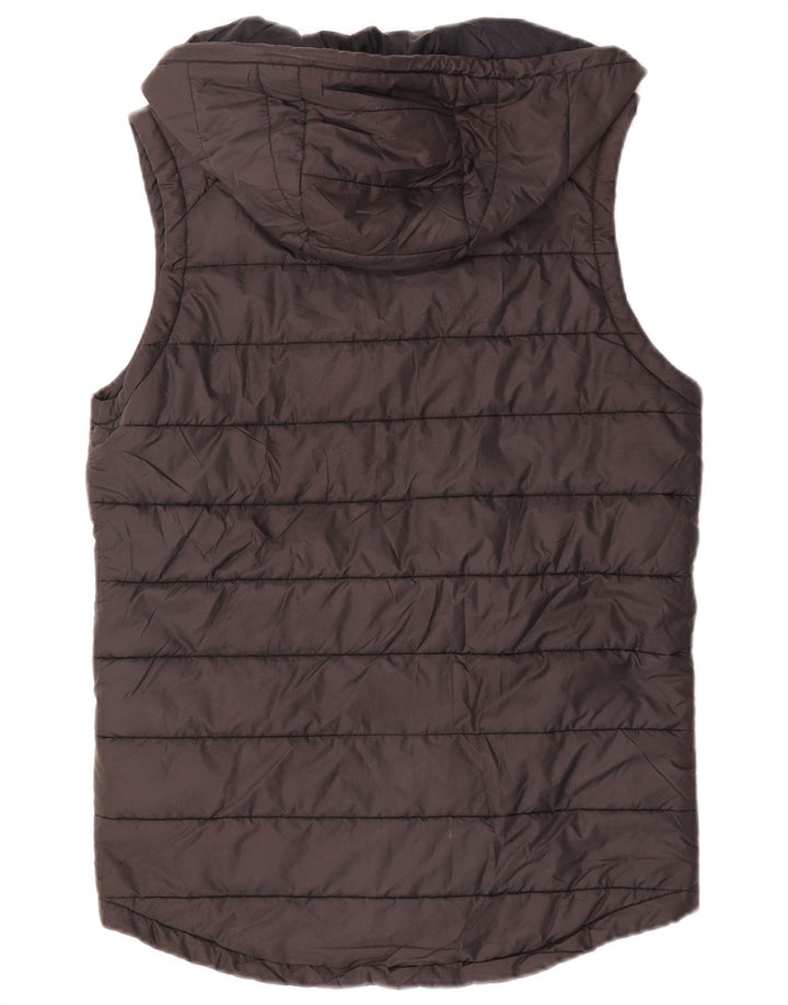 Nike Chaleco acolchado con capucha para hombre UK 36 Small Negro Poliéster