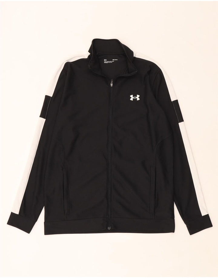 Under Armour Hombre Chándal Top Chaqueta Mediano Negro Colorblock Poliéster