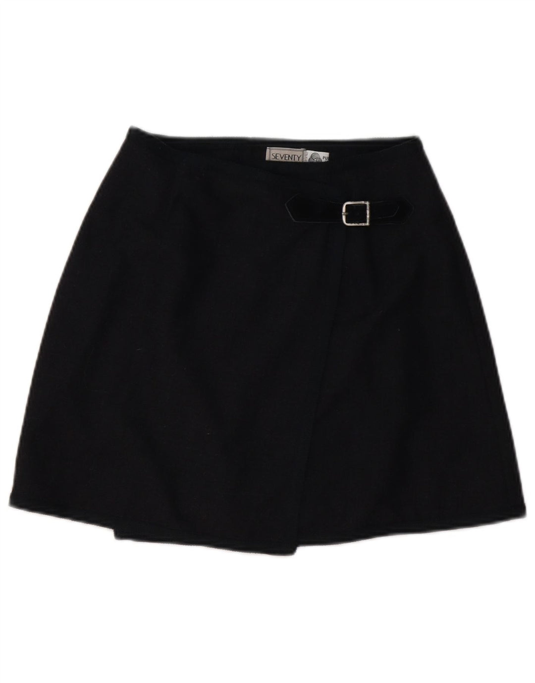 Falda cruzada Seventy para mujer IT 42 Medium W26 Lana azul marino