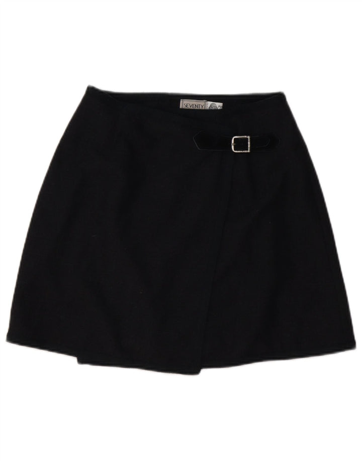 Falda cruzada Seventy para mujer IT 42 Medium W26 Lana azul marino