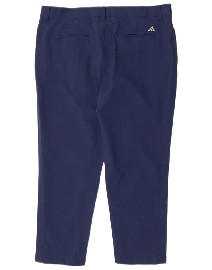 Adidas Pantalón Chino Pegged Para Hombre W38 L28 Poliéster Azul Marino