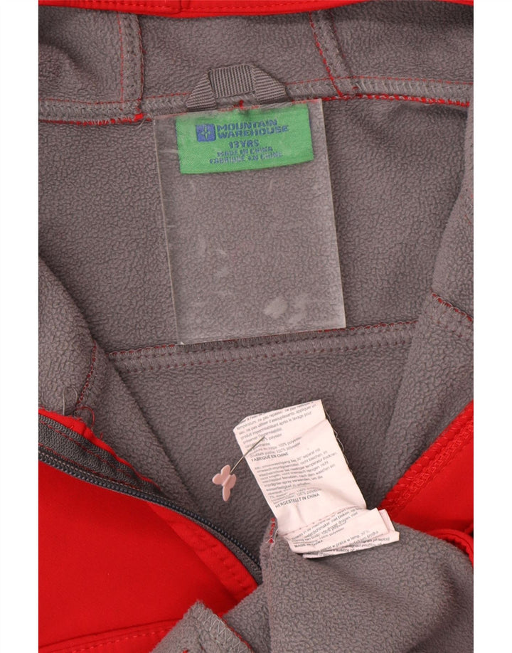 MOUNTAIN WAREHOUSE Chaqueta cortavientos con capucha para niños 12-13 años Rojo