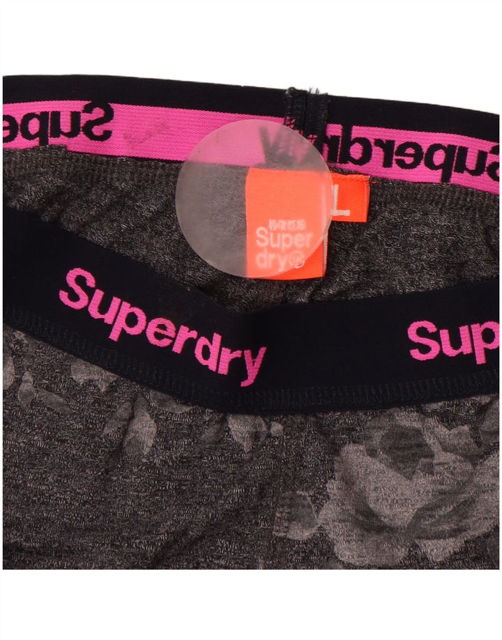 SUPERDRY Leggings gráficos para mujer UK 44 Algodón floral gris grande
