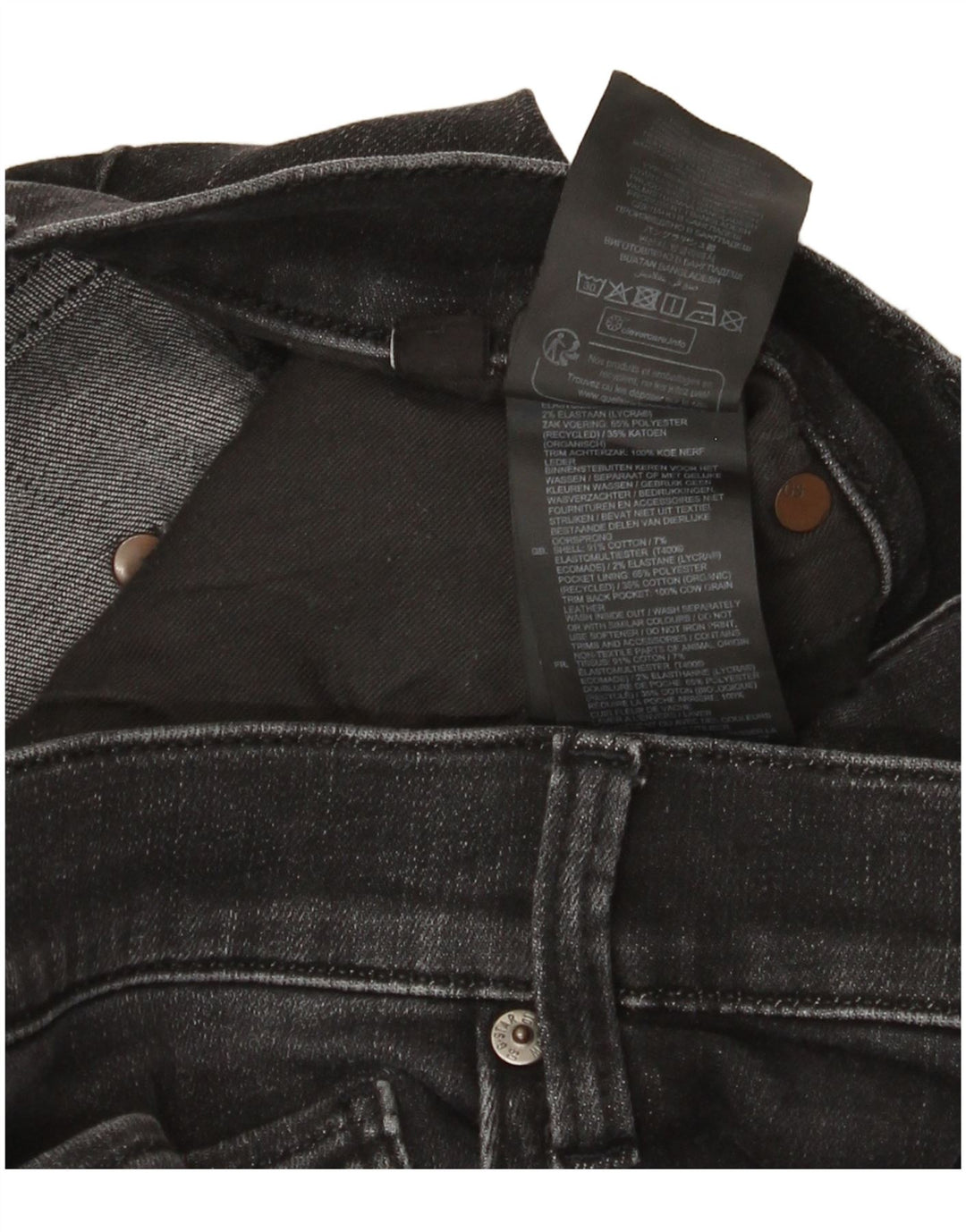 Vaqueros ajustados para hombre G-Star W36 L30 Algodón negro