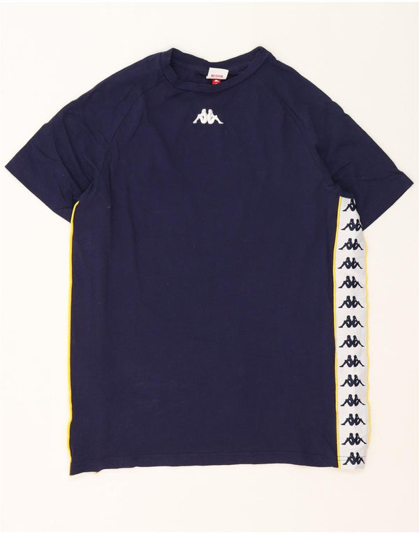 Kappa Hombre Camiseta Gráfica Top Medium Azul Marino Colorblock Algodón