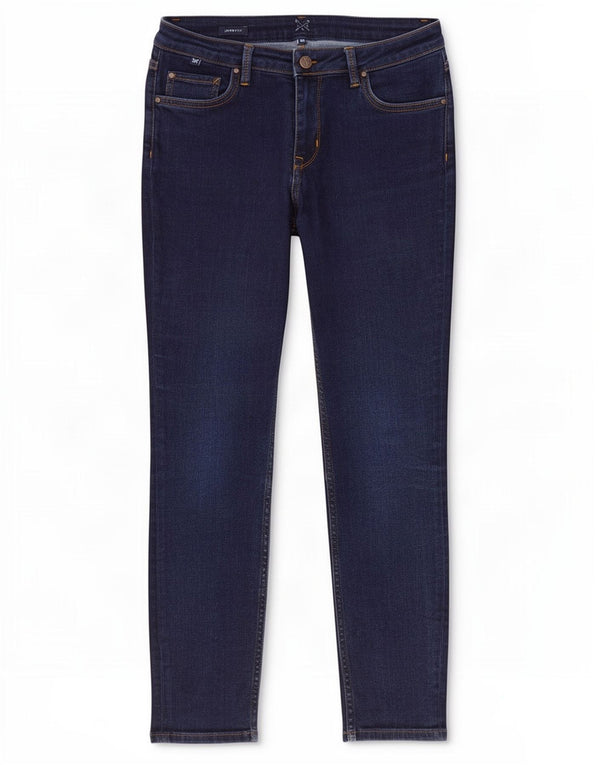 Crew Clothing Vaqueros pitillo para mujer UK 12 Medium W30 L26 Algodón azul marino