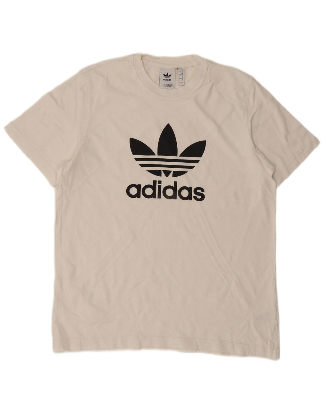 ADIDAS Camiseta gráfica para hombre Top grande de algodón blanco