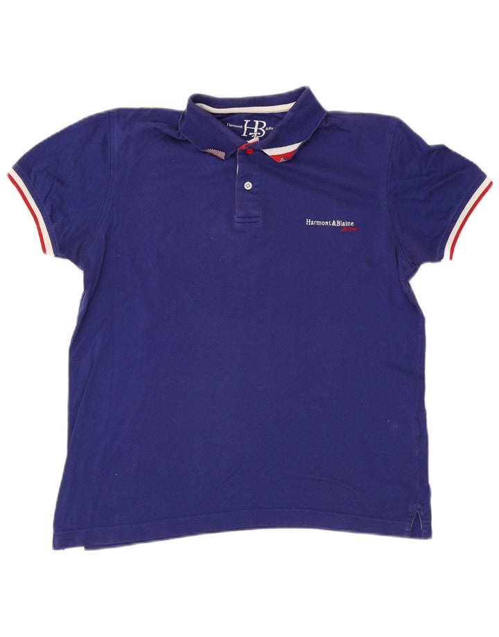 Harmont & Blaine Polo Hombre Pequeño Algodón Azul