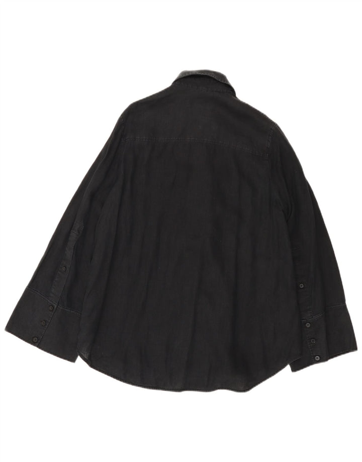 Camisa extragrande para mujer Cos EU 32 2XS Lino negro