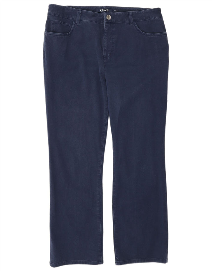 Chaps Jeans rectos para mujer US 12 grande W32 L28 azul marino algodón