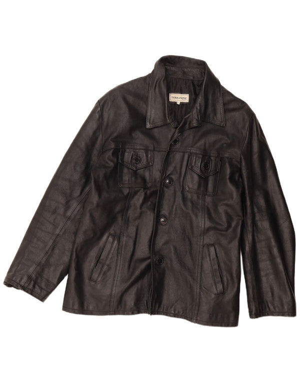 Terranova Chaqueta de cuero para mujer UK 20 2XL Negro