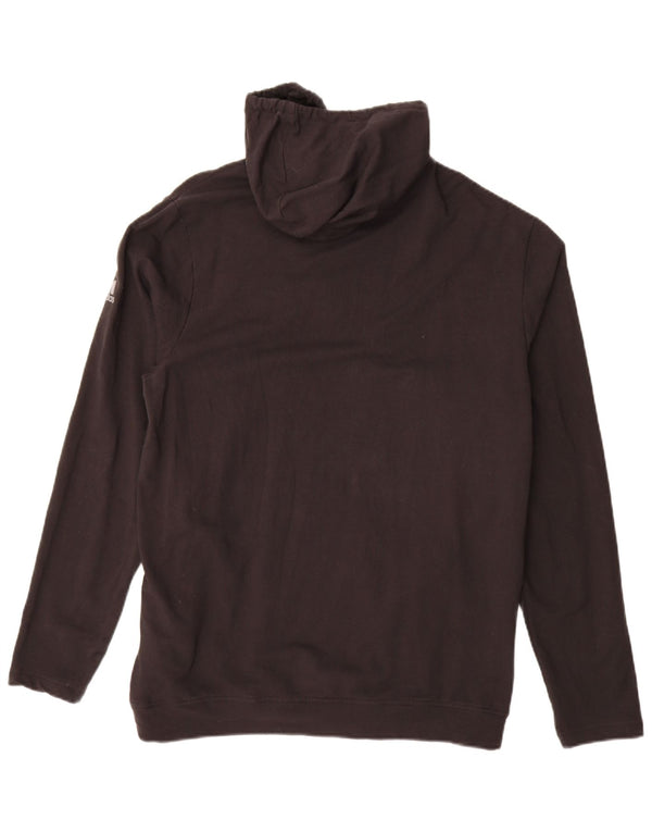 Adidas - Sudadera con capucha para hombre, talla grande, algodón negro